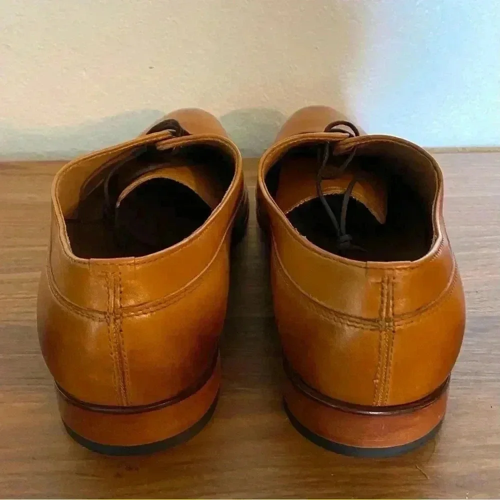 Rawls New Hamilton Designer Leather Wingtip Oxfords Lace Up Shoes Uk 13 US 14